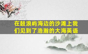 在鼓浪屿海边的沙滩上我们见到了浩瀚的大海英语