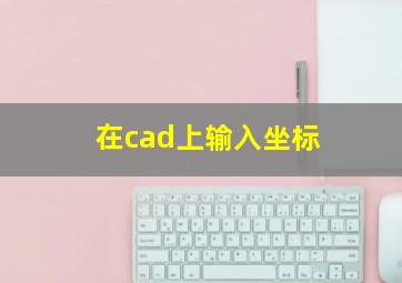 在cad上输入坐标