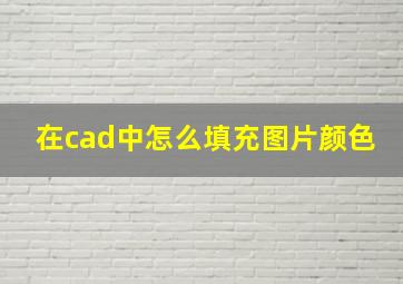 在cad中怎么填充图片颜色