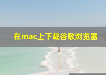 在mac上下载谷歌浏览器