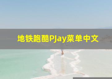 地铁跑酷PJay菜单中文