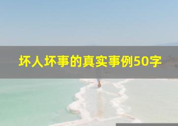 坏人坏事的真实事例50字