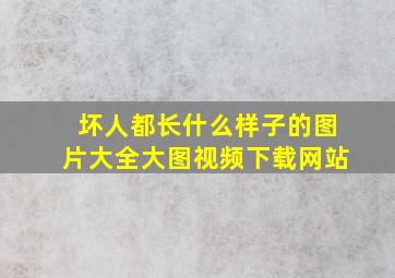 坏人都长什么样子的图片大全大图视频下载网站