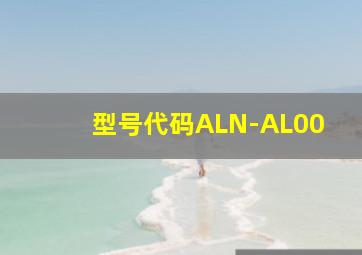 型号代码ALN-AL00