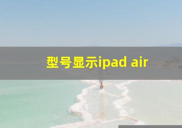 型号显示ipad air