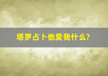 塔罗占卜他爱我什么?