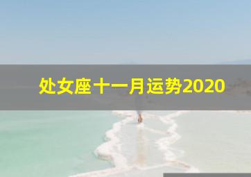 处女座十一月运势2020