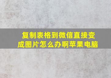 复制表格到微信直接变成图片怎么办啊苹果电脑