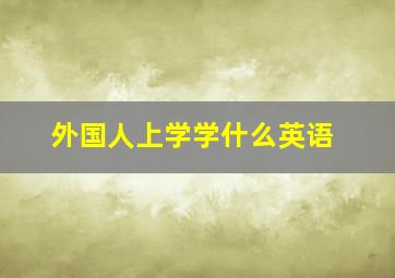 外国人上学学什么英语