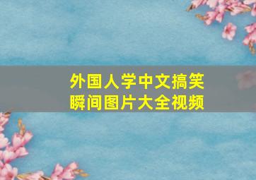 外国人学中文搞笑瞬间图片大全视频