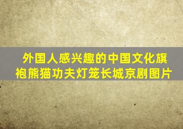 外国人感兴趣的中国文化旗袍熊猫功夫灯笼长城京剧图片