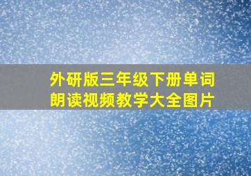 外研版三年级下册单词朗读视频教学大全图片