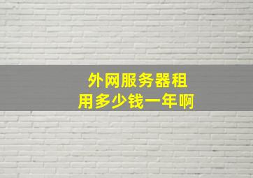 外网服务器租用多少钱一年啊