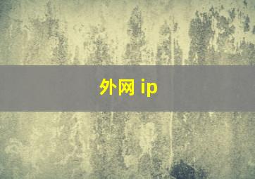 外网 ip