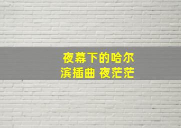 夜幕下的哈尔滨插曲 夜茫茫