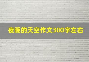 夜晚的天空作文300字左右