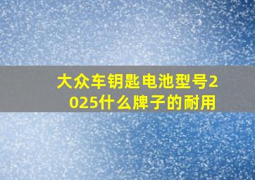 大众车钥匙电池型号2025什么牌子的耐用