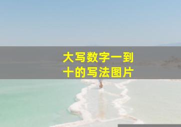 大写数字一到十的写法图片