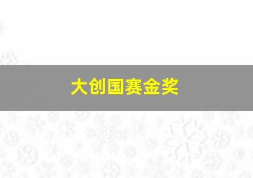 大创国赛金奖