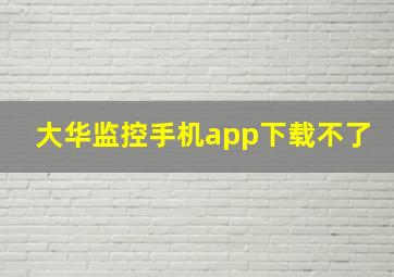 大华监控手机app下载不了