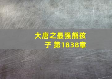 大唐之最强熊孩子 第1838章