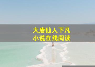 大唐仙人下凡小说在线阅读