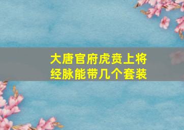 大唐官府虎贲上将经脉能带几个套装