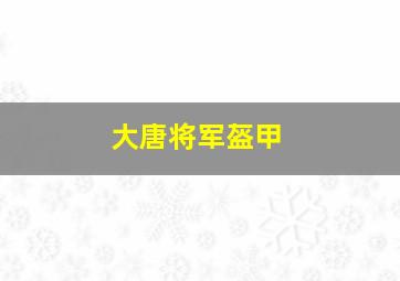 大唐将军盔甲