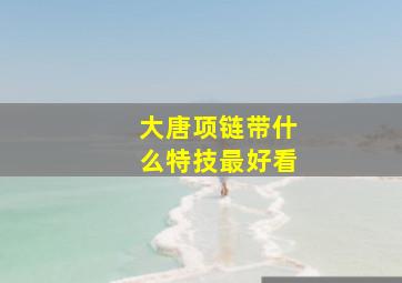 大唐项链带什么特技最好看