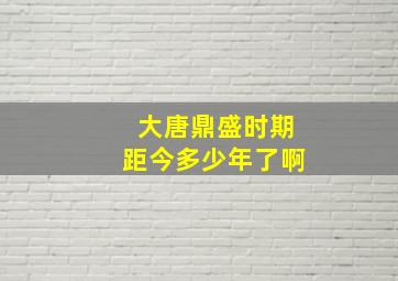 大唐鼎盛时期距今多少年了啊