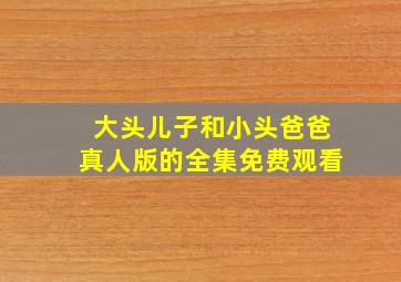 大头儿子和小头爸爸真人版的全集免费观看