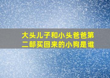 大头儿子和小头爸爸第二部买回来的小狗是谁