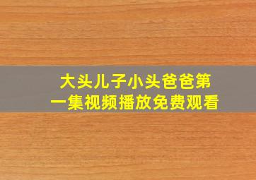 大头儿子小头爸爸第一集视频播放免费观看