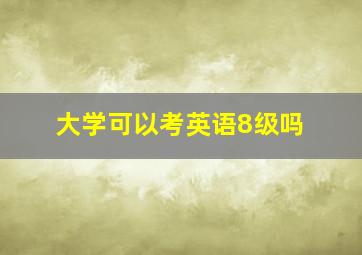 大学可以考英语8级吗