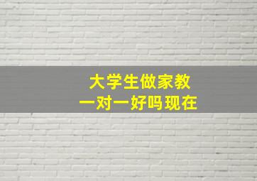 大学生做家教一对一好吗现在