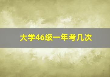 大学46级一年考几次