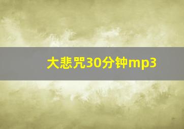 大悲咒30分钟mp3