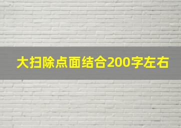 大扫除点面结合200字左右