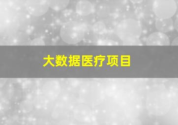 大数据医疗项目