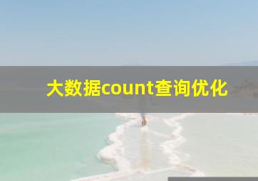 大数据count查询优化