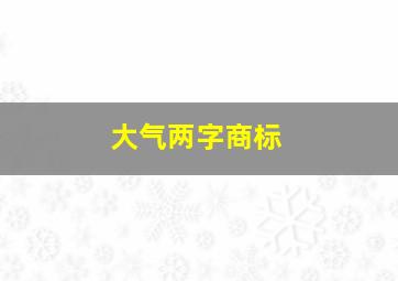 大气两字商标