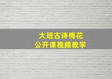 大班古诗梅花公开课视频教学