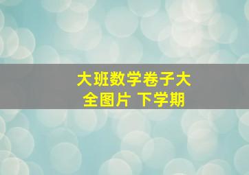 大班数学卷子大全图片 下学期