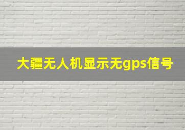 大疆无人机显示无gps信号