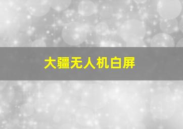 大疆无人机白屏