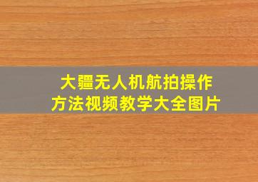 大疆无人机航拍操作方法视频教学大全图片