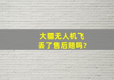 大疆无人机飞丢了售后赔吗?