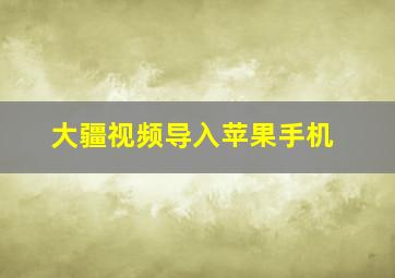 大疆视频导入苹果手机