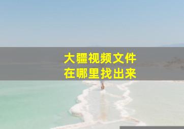 大疆视频文件在哪里找出来