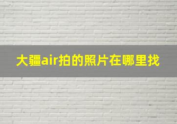 大疆air拍的照片在哪里找